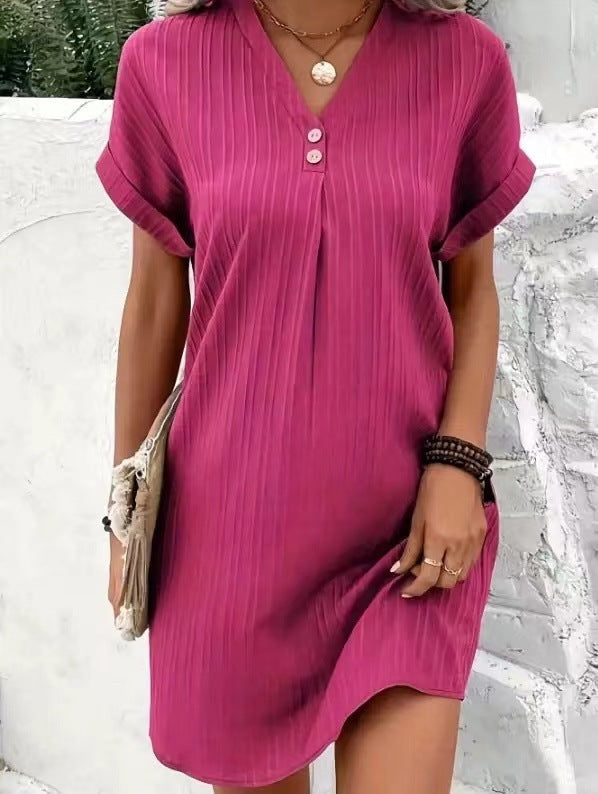 Women's Solid Jersey Relaxed Dress