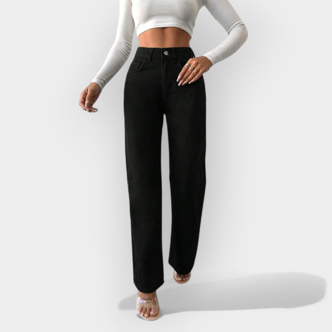 Wide Leg High-Waisted Jeans