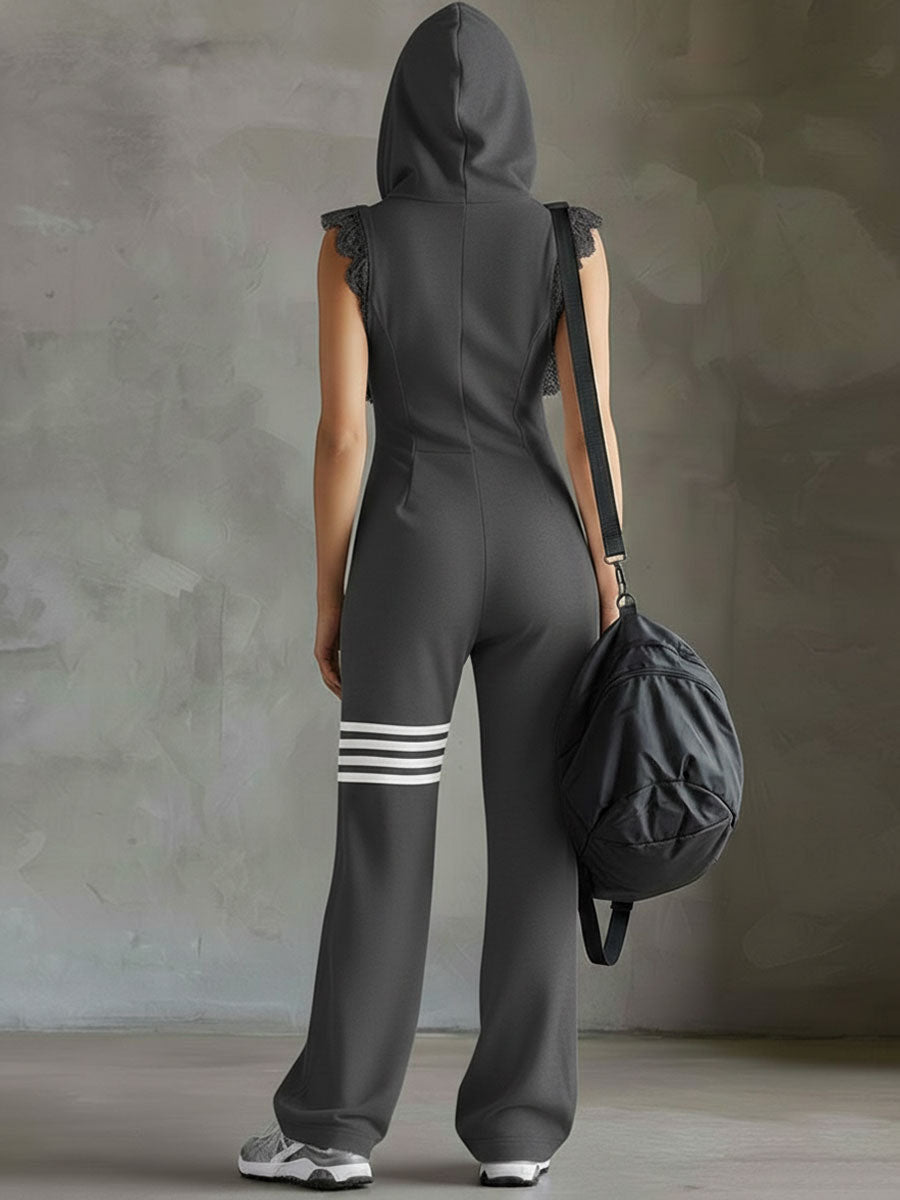 Giada - Retro Sporty Jumpsuit for Women