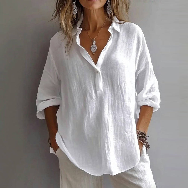 EFFEN™ - RELAXED COTTON SPRING BLOUSE
