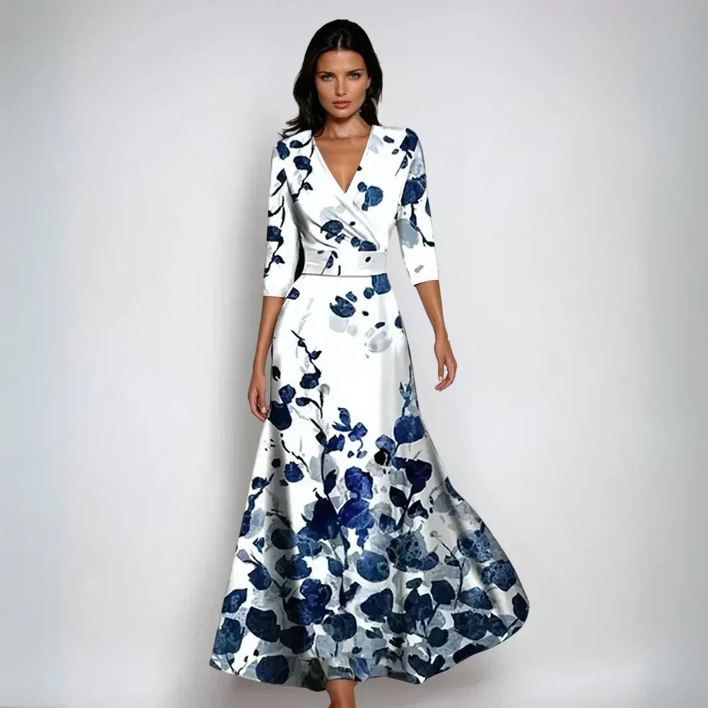 Eliana™ | Elegant Floral A-Line Dress