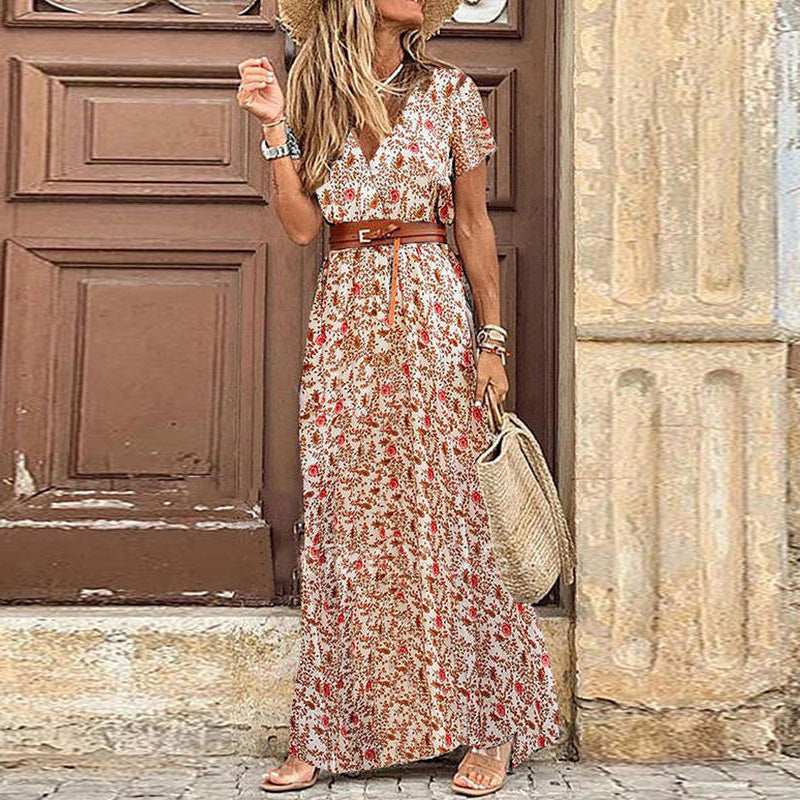 Women's Boho Cotton Maxi Dress