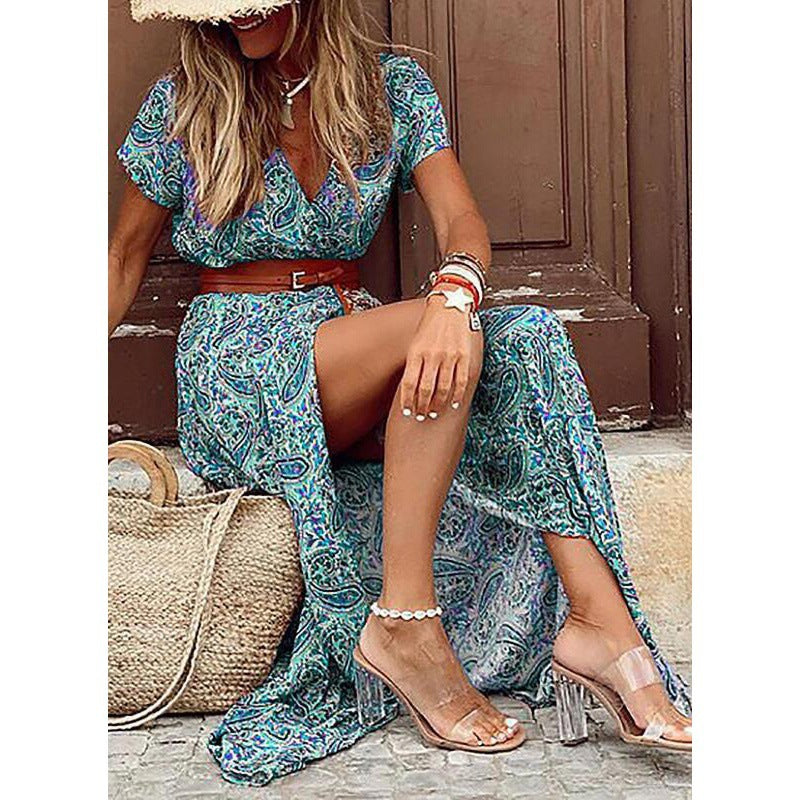 Women's Boho Cotton Maxi Dress