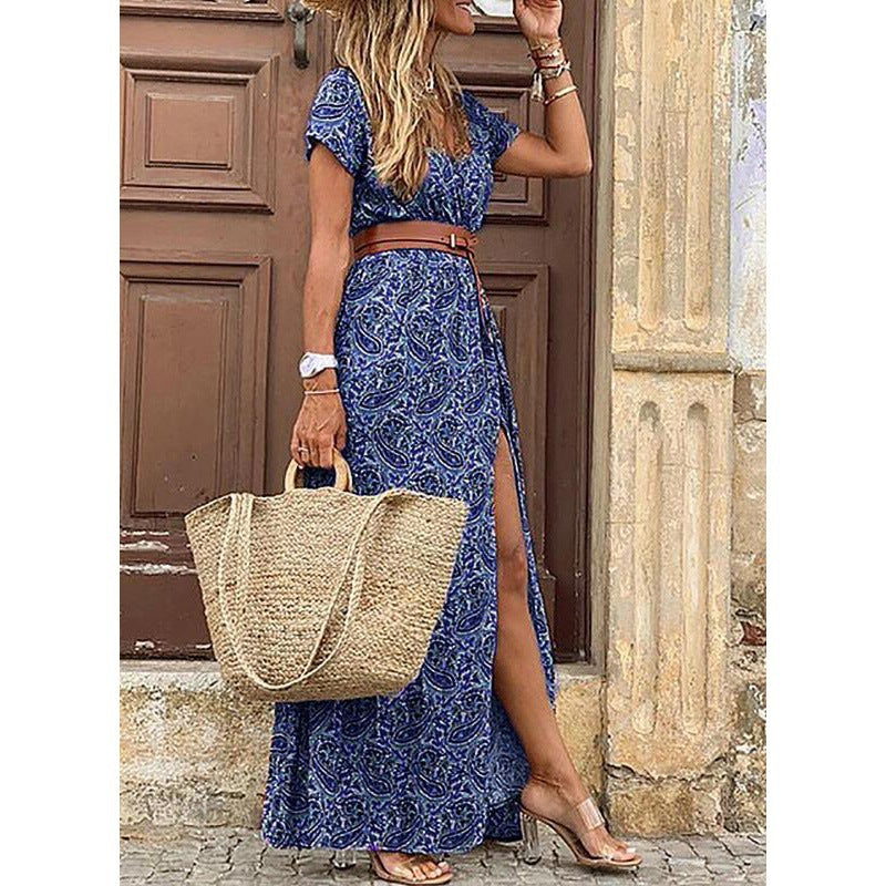 Women's Boho Cotton Maxi Dress
