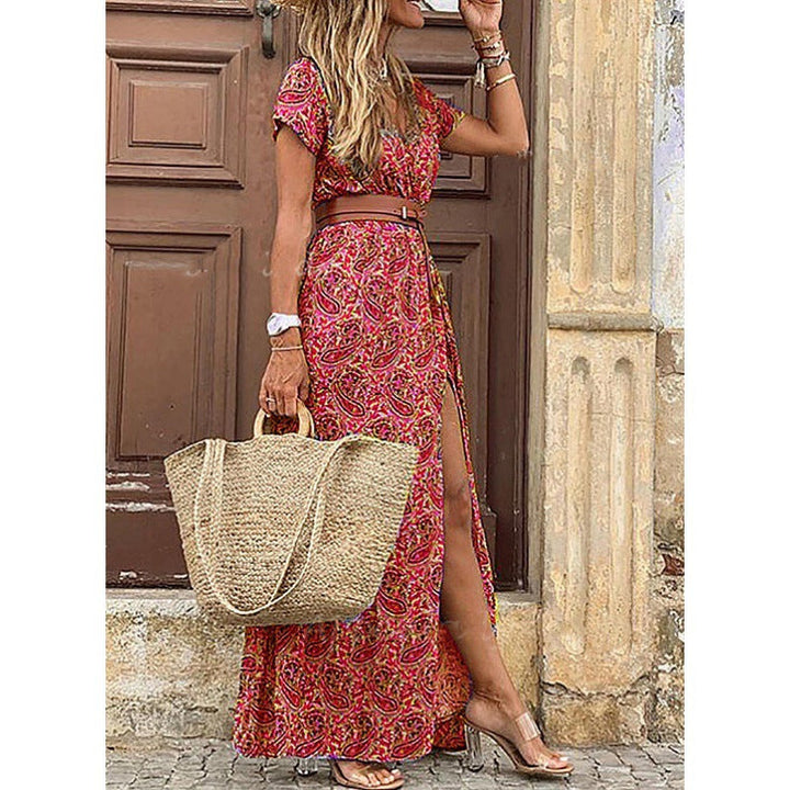 Women's Boho Cotton Maxi Dress
