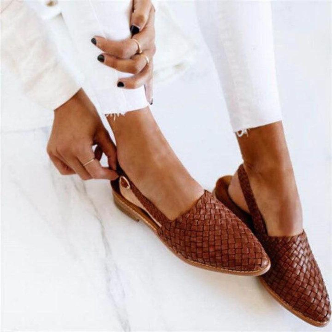 Arielle-Claire™ | Elegant and Comfortable Handcrafted Flat Sandals