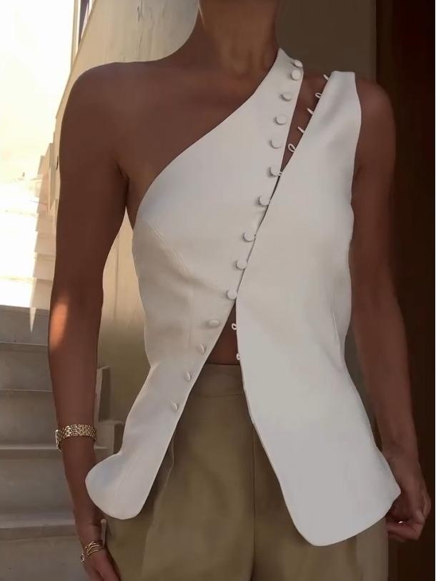 ARIELLE – MODERN ASYMMETRIC ONE-SHOULDER TOP