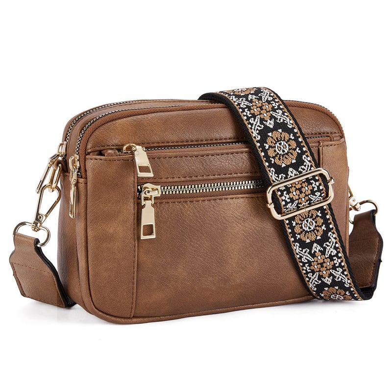 Erikka | Elegant crossbody bag with patterned adjustable strap