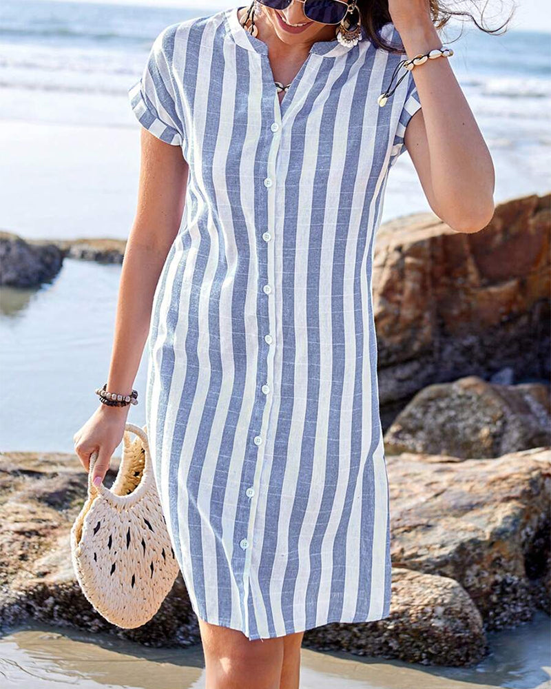 Eryndra™ | ELEGANT STRIPED DRESS