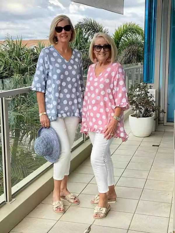 Brianna – Relaxed Polka Dot Tunic
