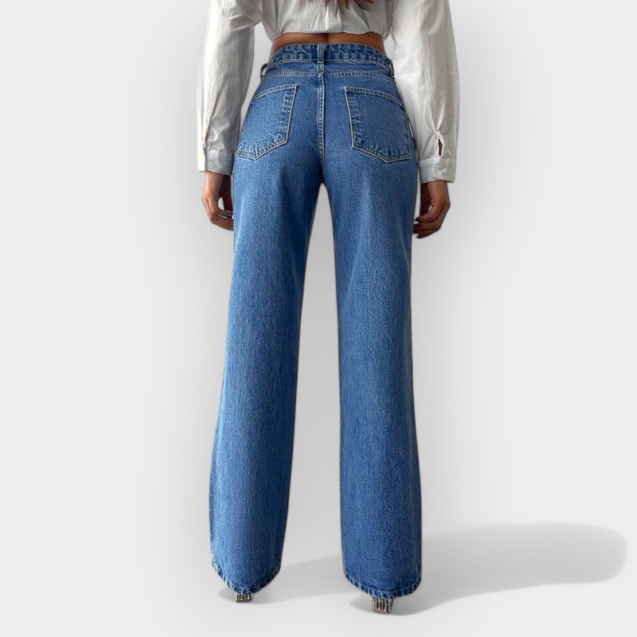 High-Rise Wide-Leg Denim
