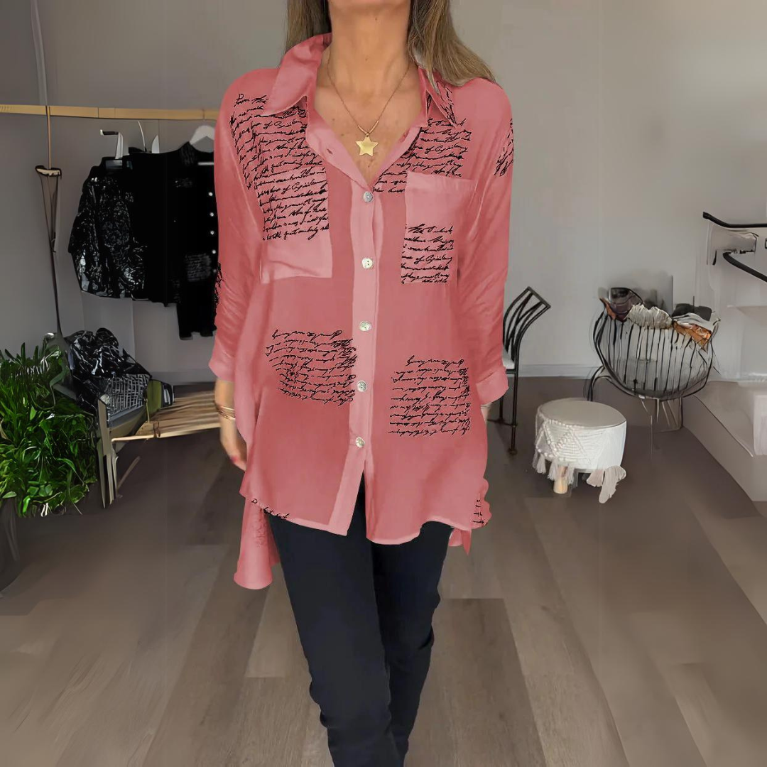 Skylar – Handwritten Button-Up Shirt