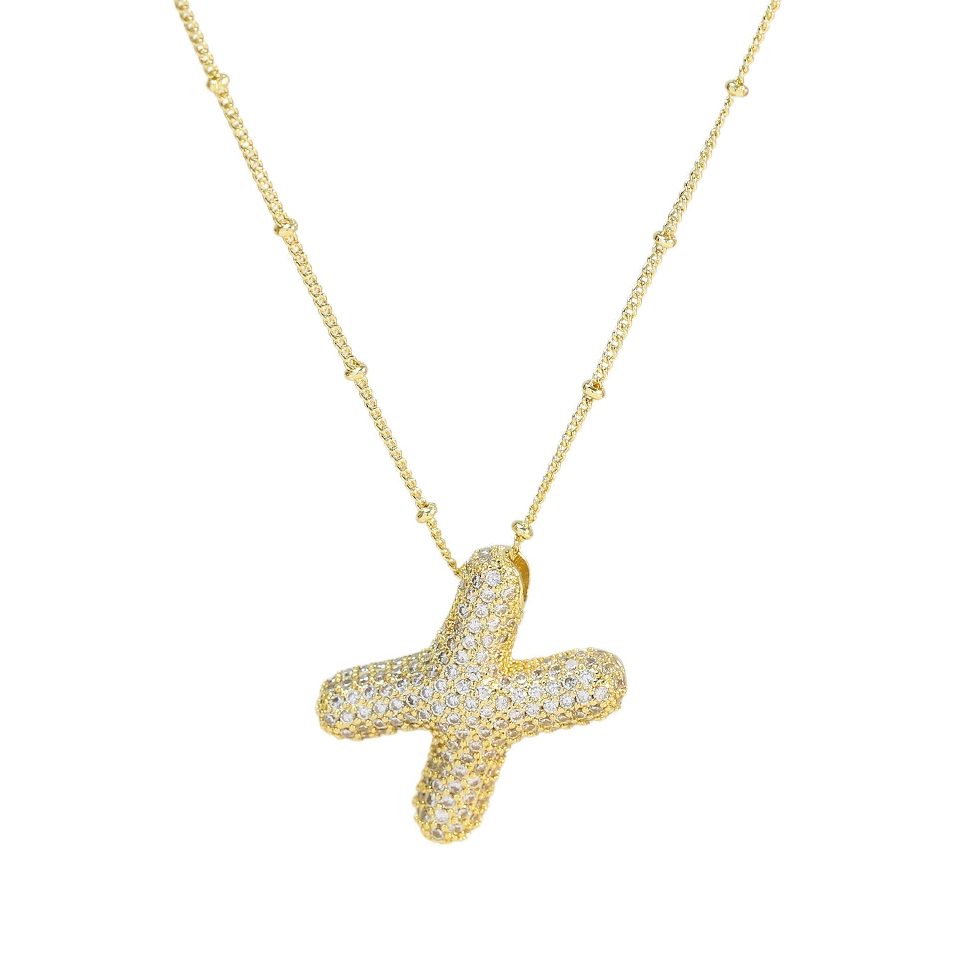 Savannah | Diamond Bubble Letter Necklace