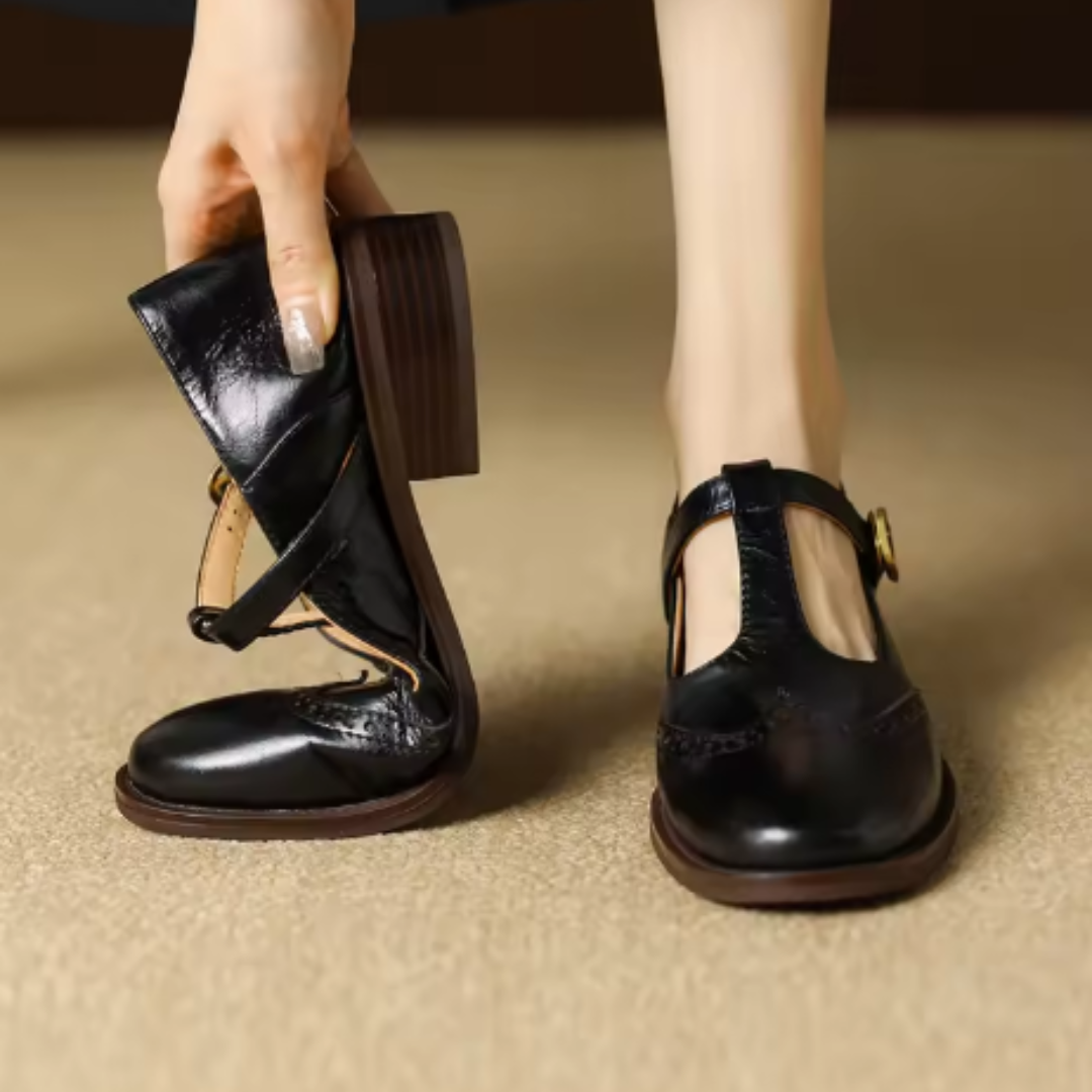 HARPER – VINTAGE T-STRAP MARY JANE FLATS