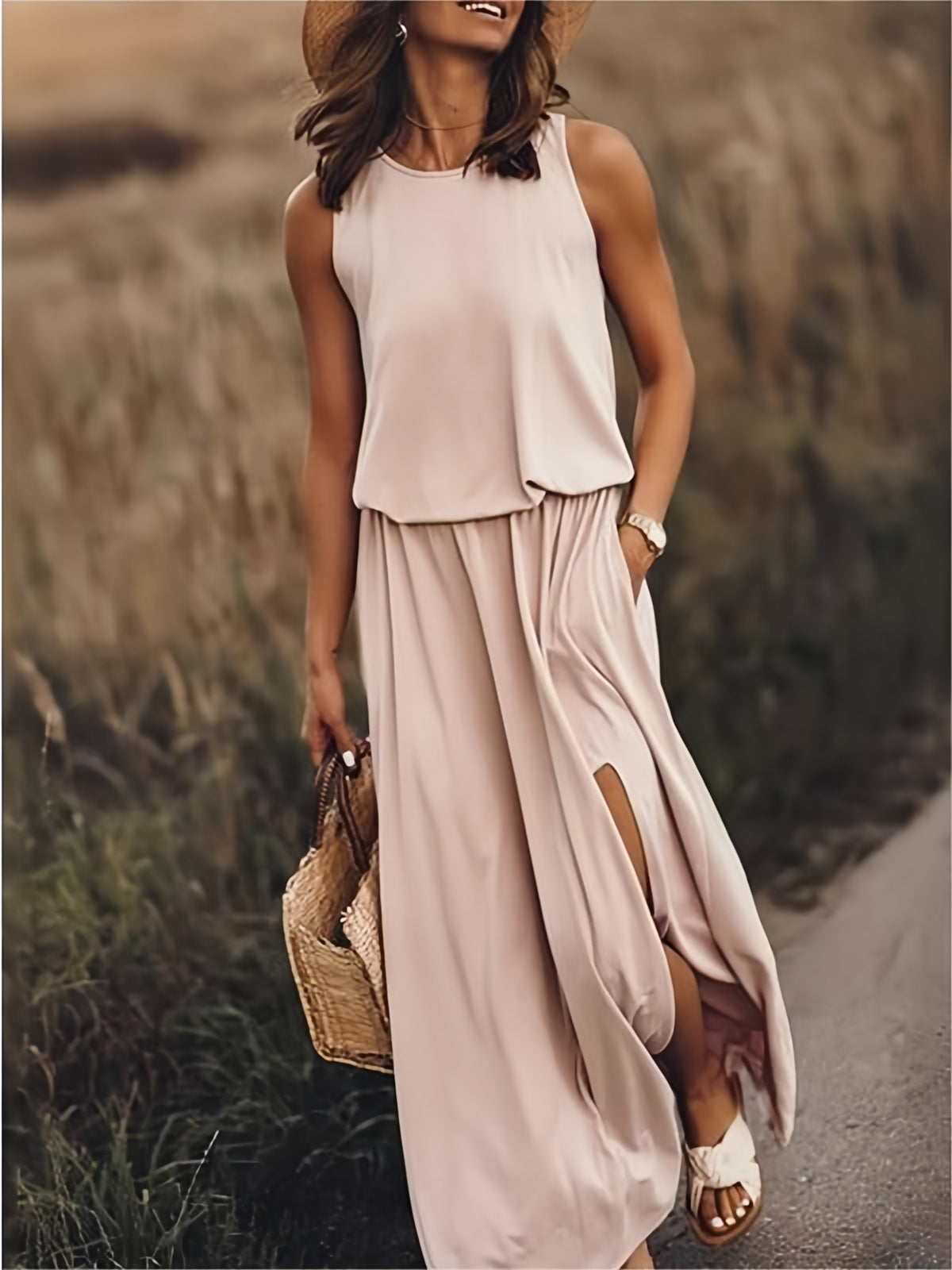 ROSALIA – SLEEVELESS FLOOR LENGTH DRESS