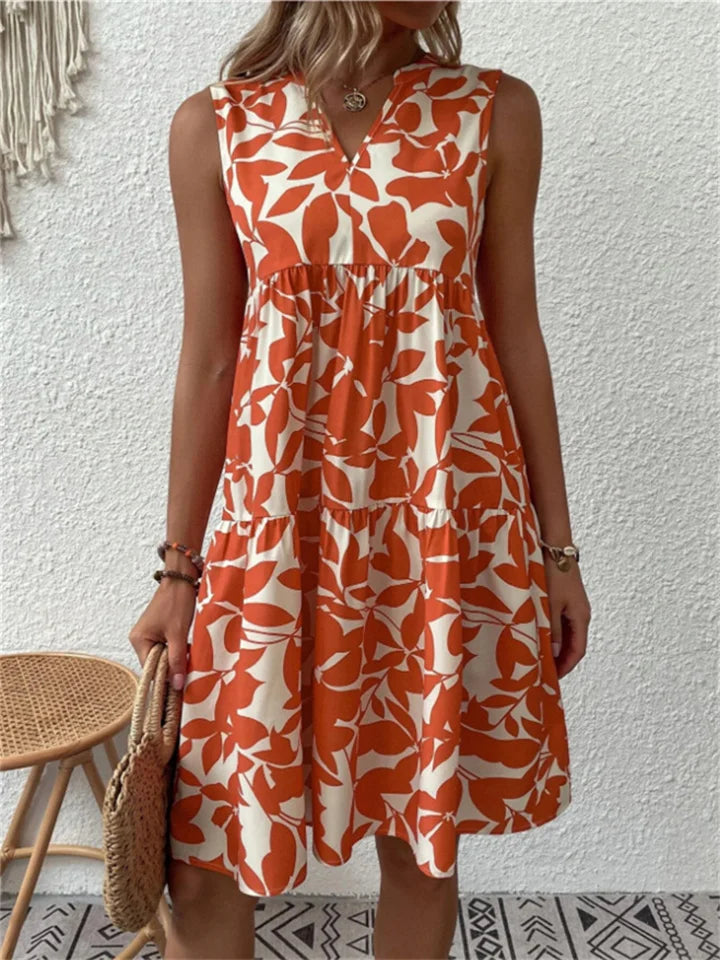 Women's Floral Chiffon Flowy Dress