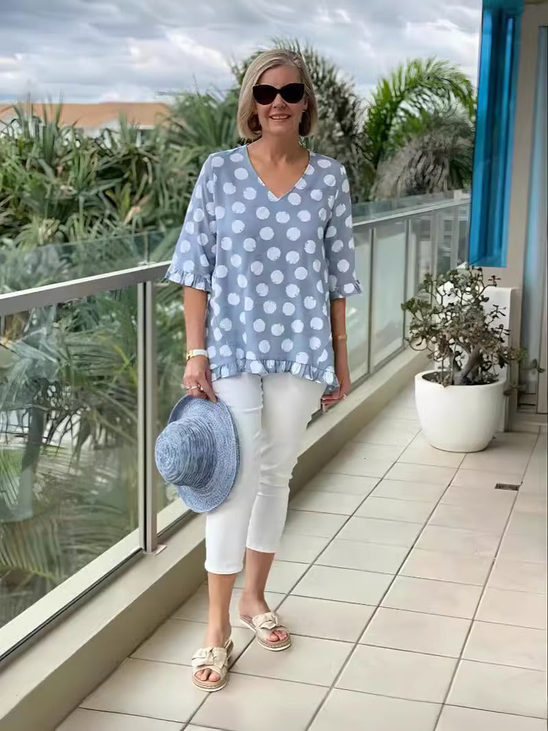 Brianna – Relaxed Polka Dot Tunic