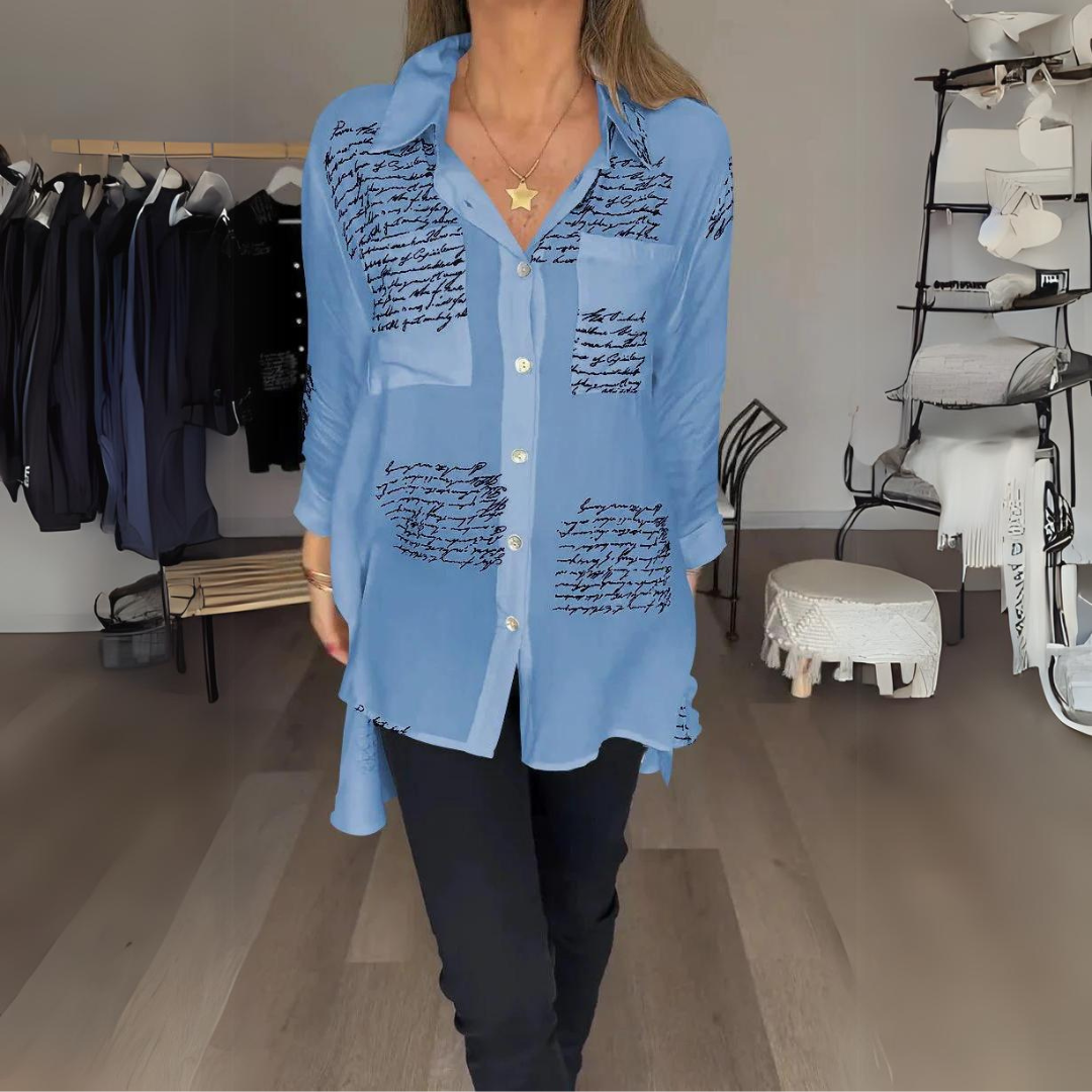 Skylar – Handwritten Button-Up Shirt
