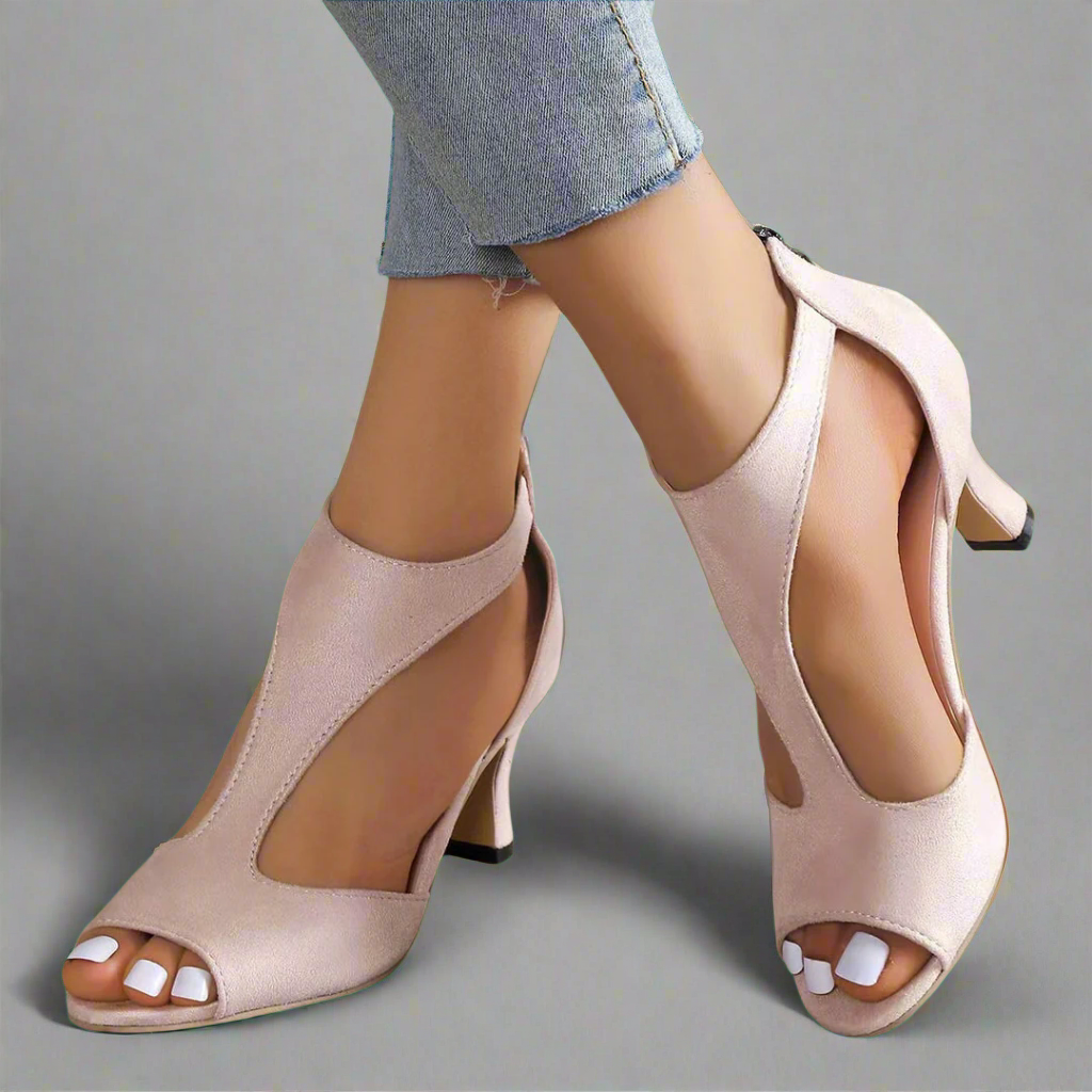 Sienna – Elegant Zip-Up Heeled Sandals