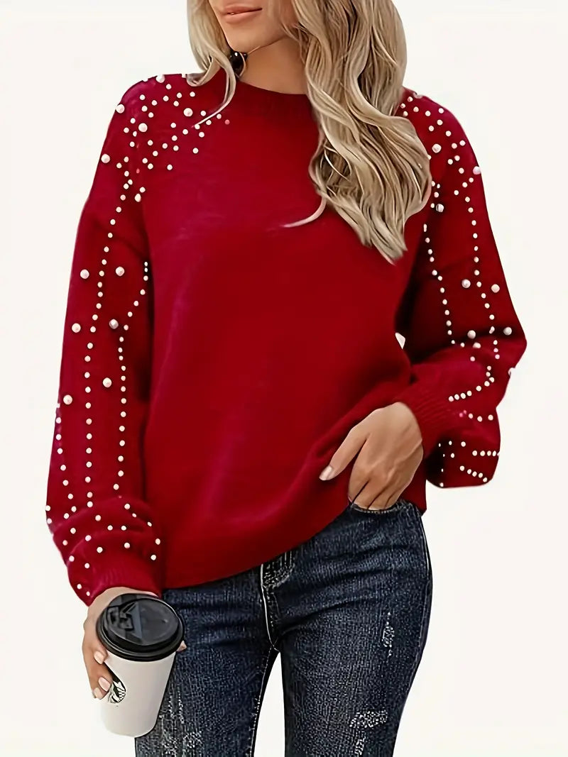 EMMA – PEARL CHARM KNIT SWEATER