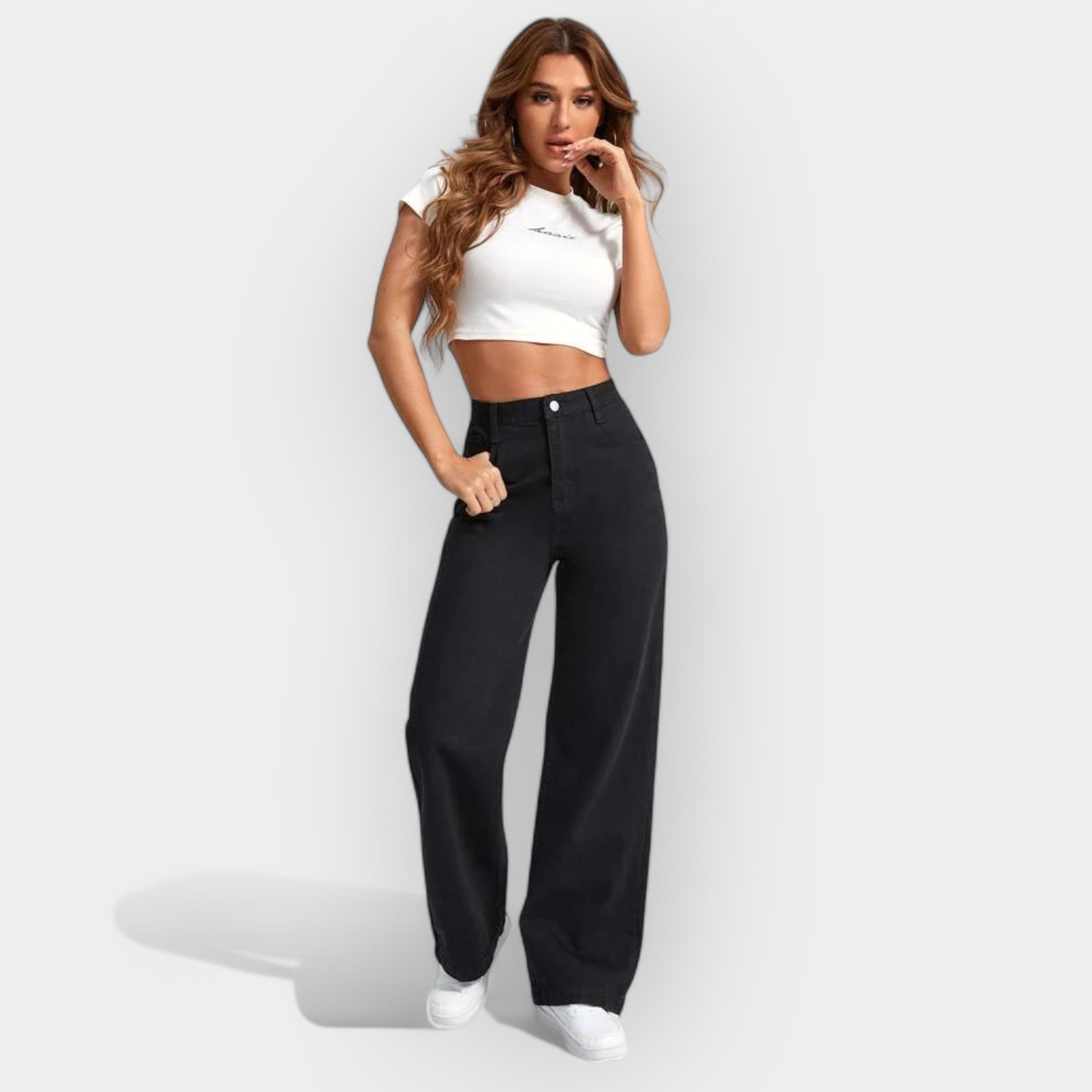 Wide Leg High-Waisted Jeans