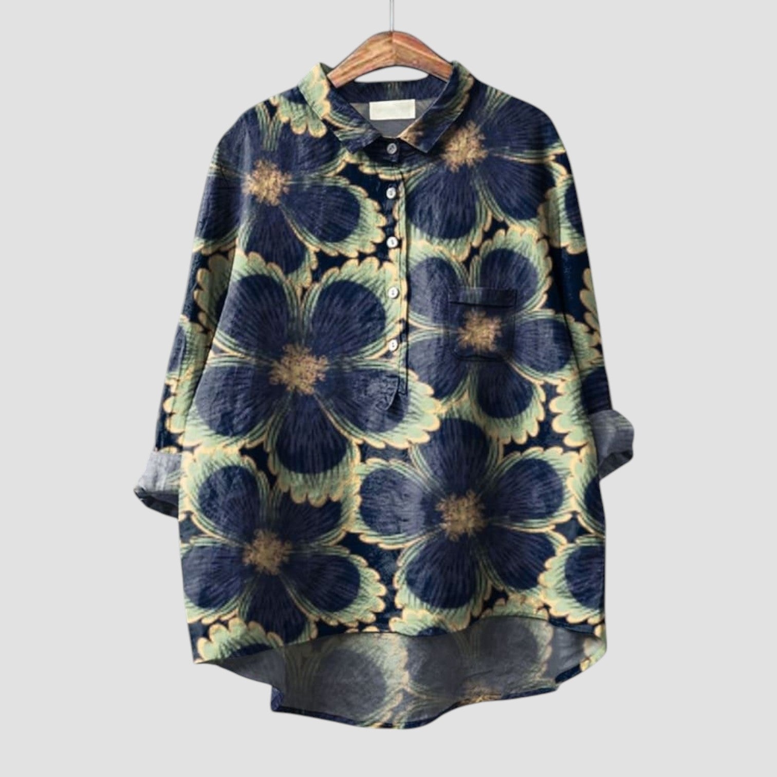 Nyvella™ | 2025 – Midnight Floral Blouse
