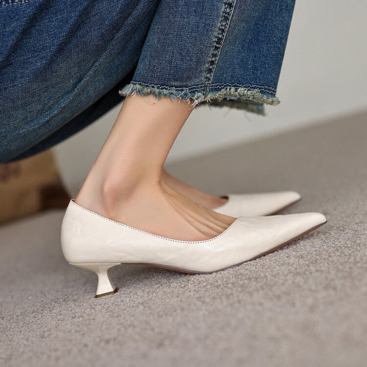 Verrine Leather Low Pumps