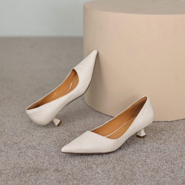 Verrine Leather Low Pumps