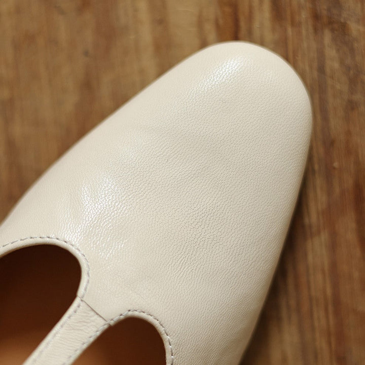 Elowen Leather T-Strap Heels