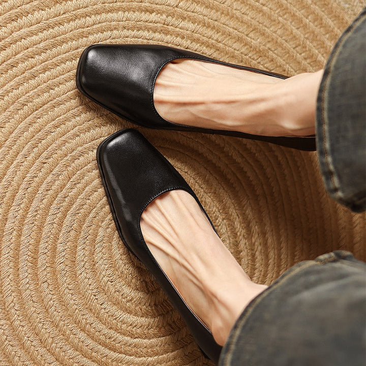 Oriel Leather Square Pumps