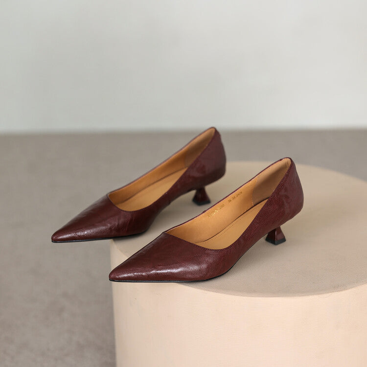 Verrine Leather Low Pumps