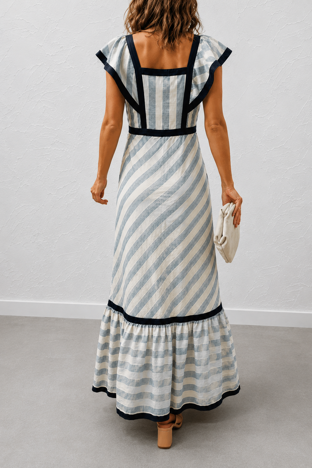 Dianne | Retro Striped Maxi Dress