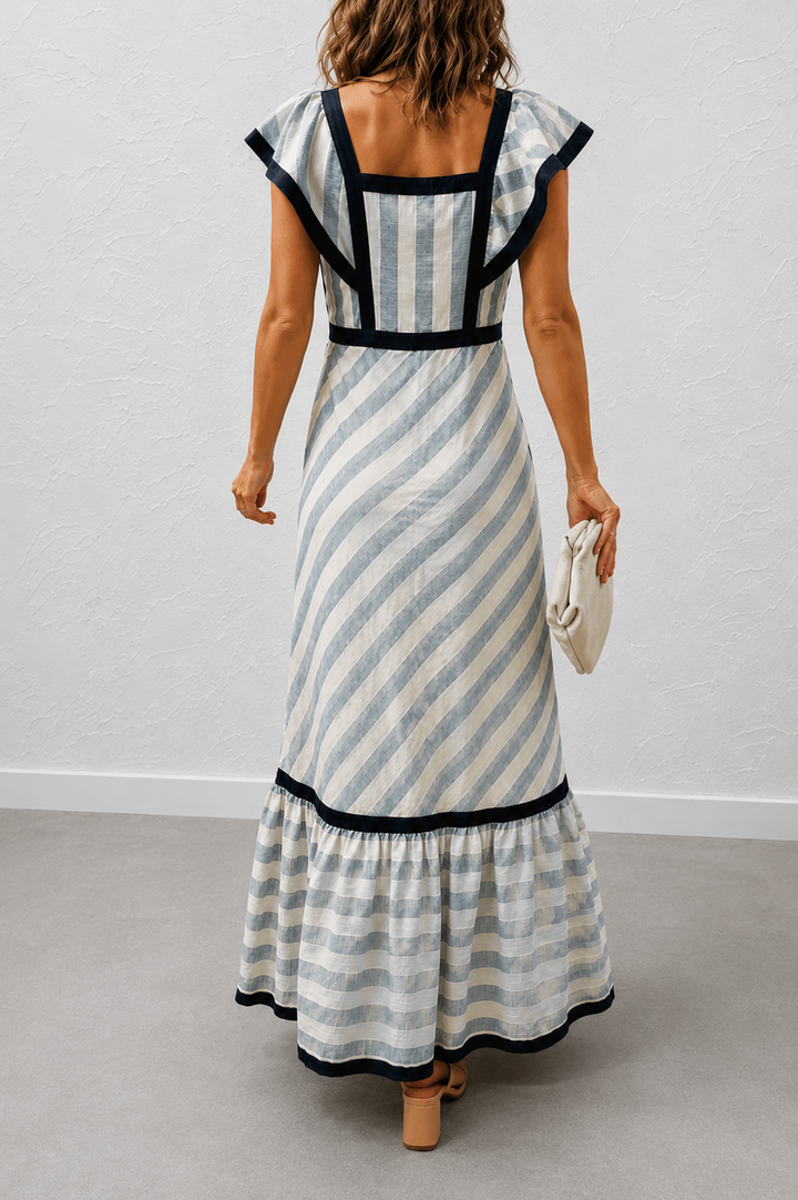 Dianne | Retro Striped Maxi Dress