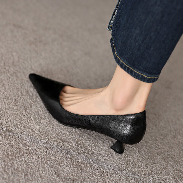 Verrine Leather Low Pumps