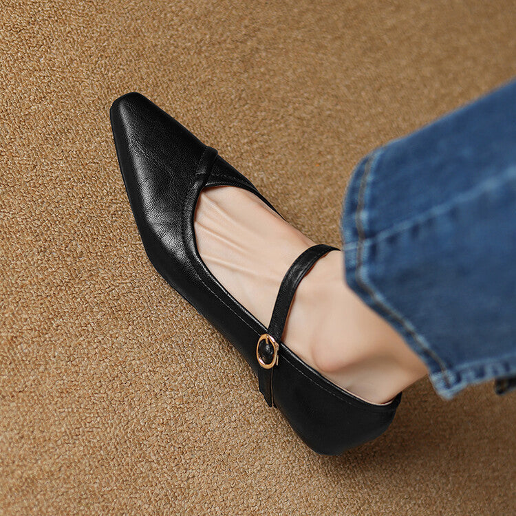 NATALIE – ELEGANT STRAP MARY JANE FLATS