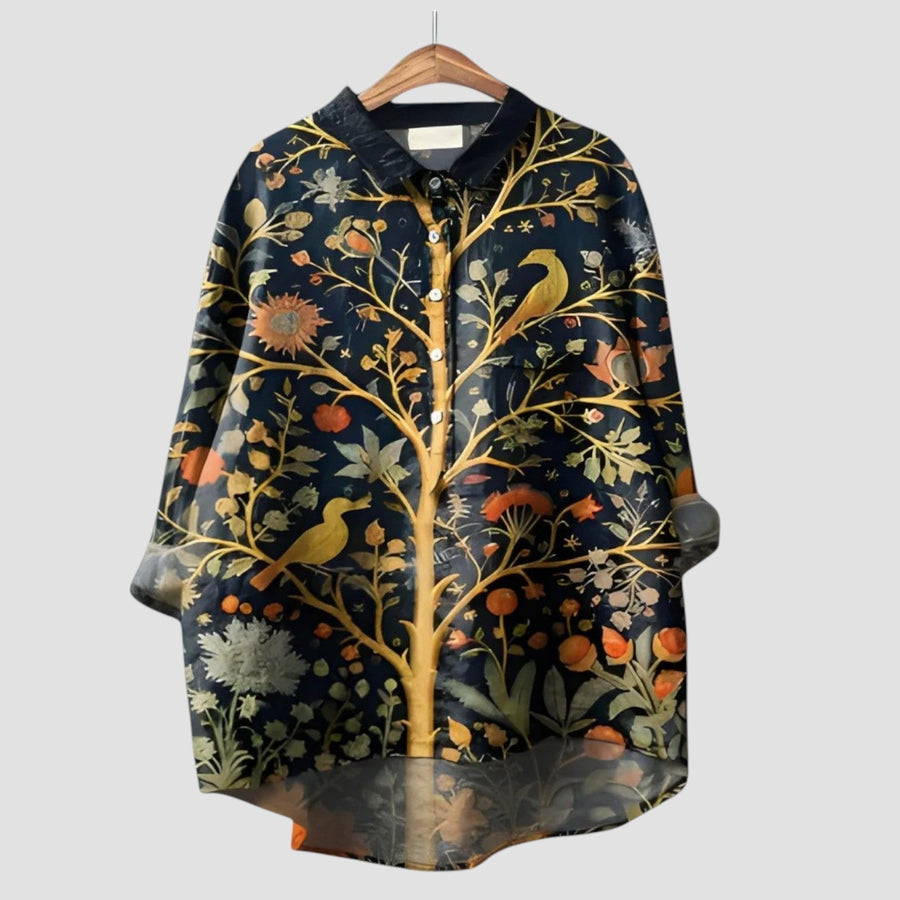 Elaris™ | 2025 – Golden Botanica Blouse