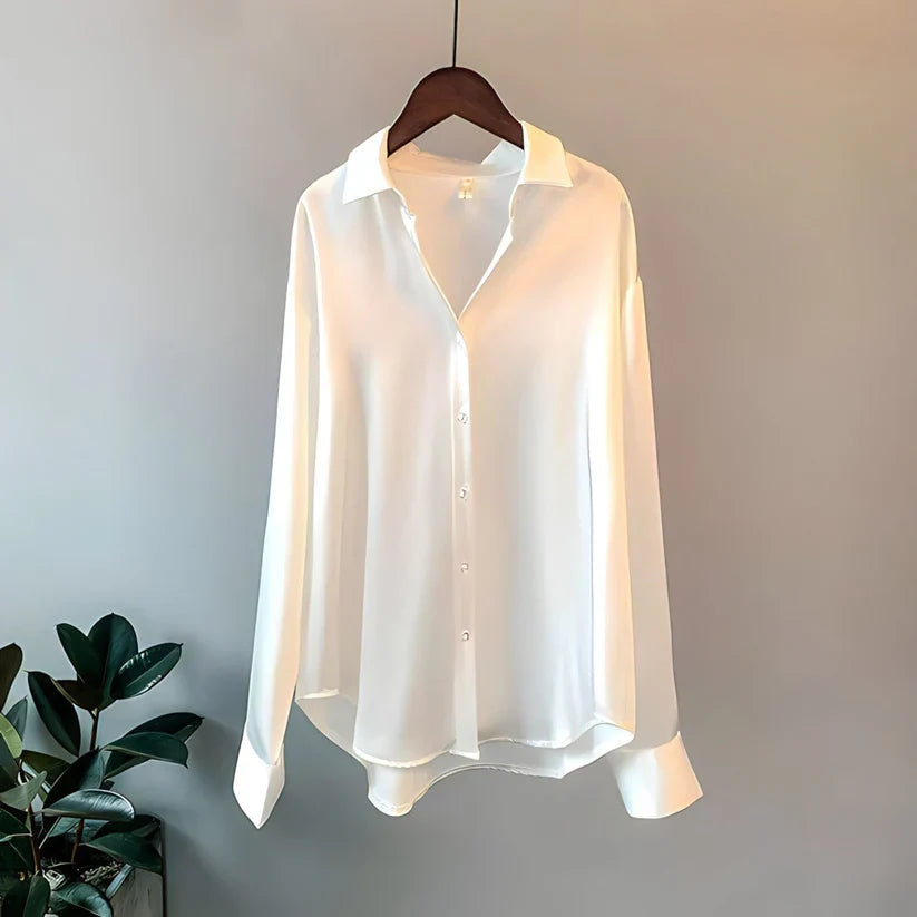 DENISE – THE ELEGANT SILKY BUTTON-UP SHIRT