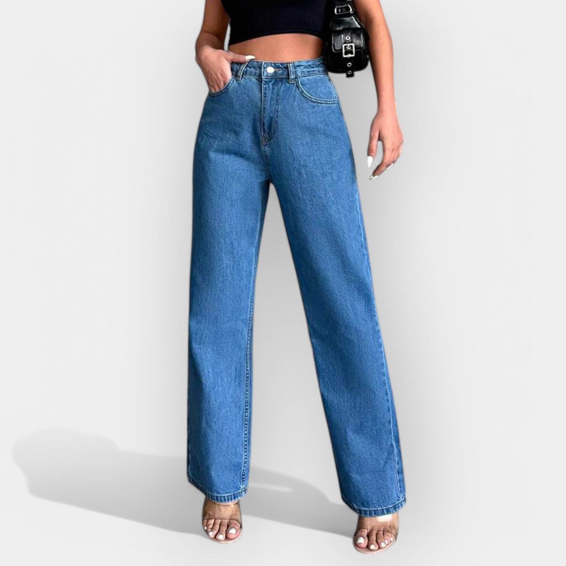 High-Rise Wide-Leg Denim