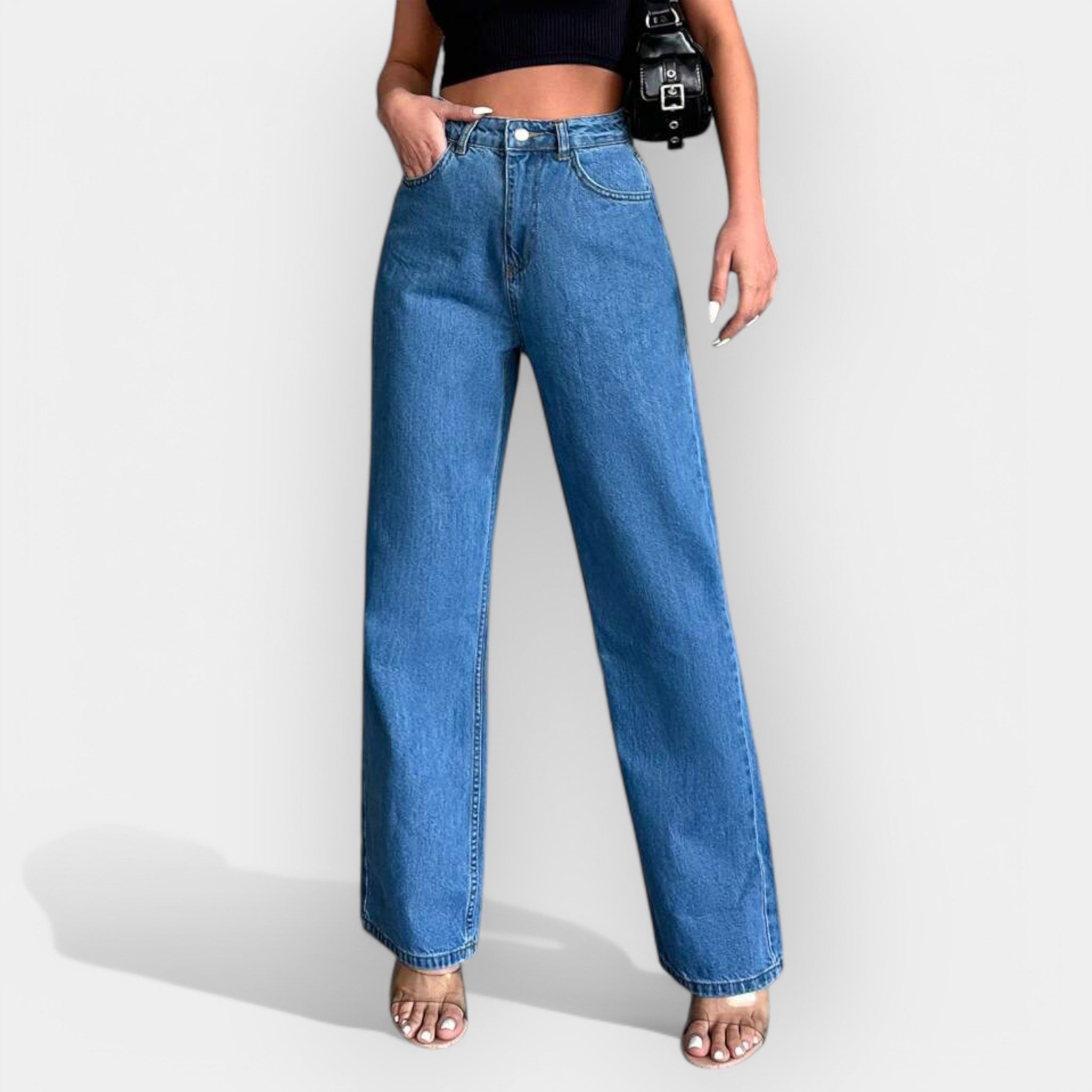 High-Rise Wide-Leg Denim