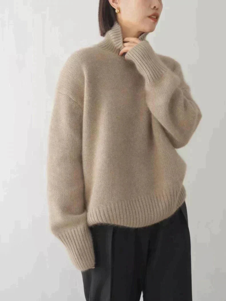 High cashmere collar