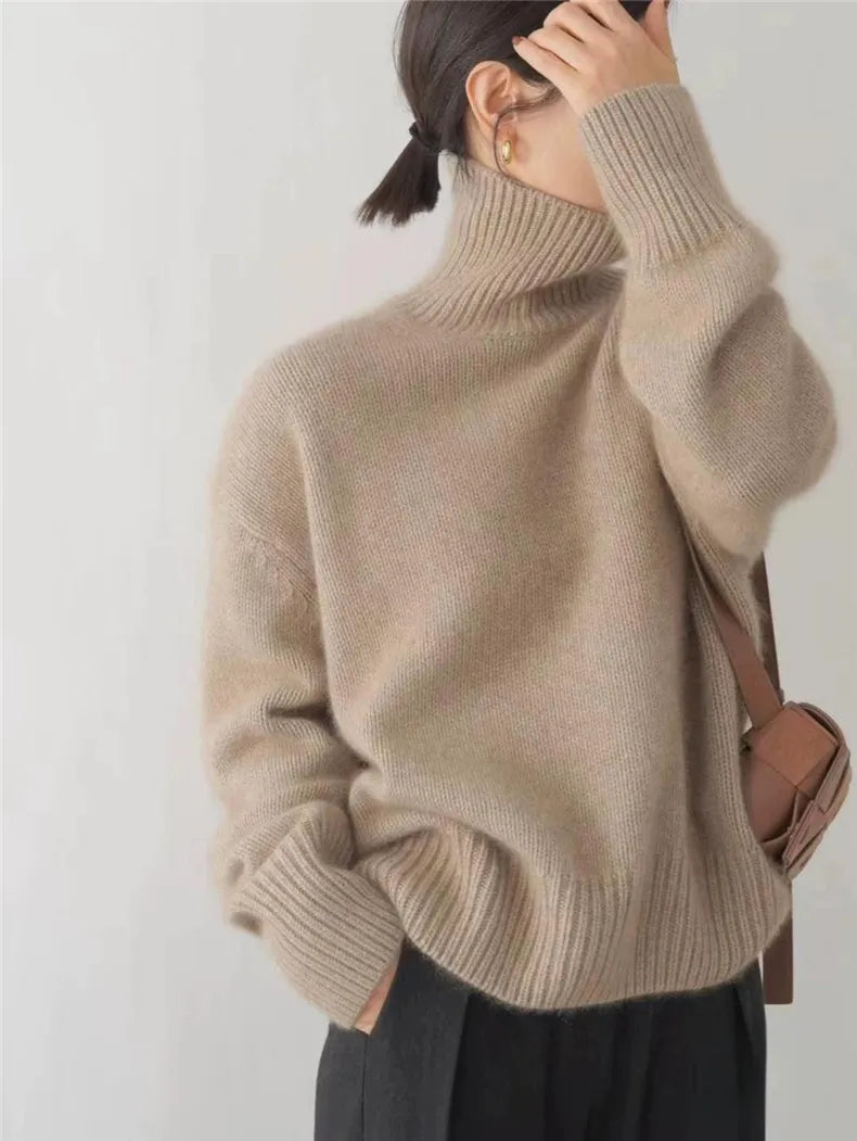 High cashmere collar