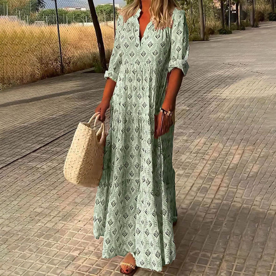 Women's Solid Cotton Maxi Dress