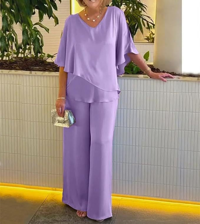 Martha | Two-Piece Set with Wide Leg Trousers