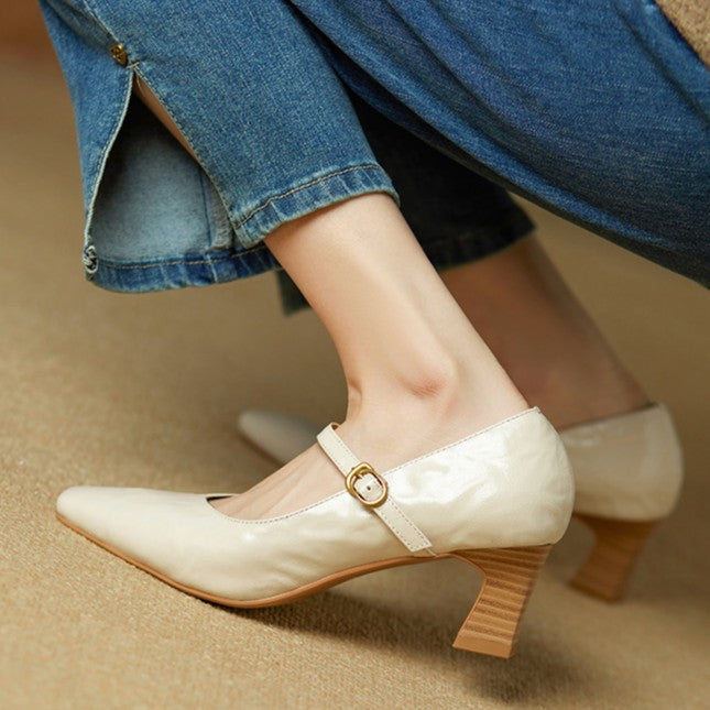 Orvane Mary Jane Leather Pumps