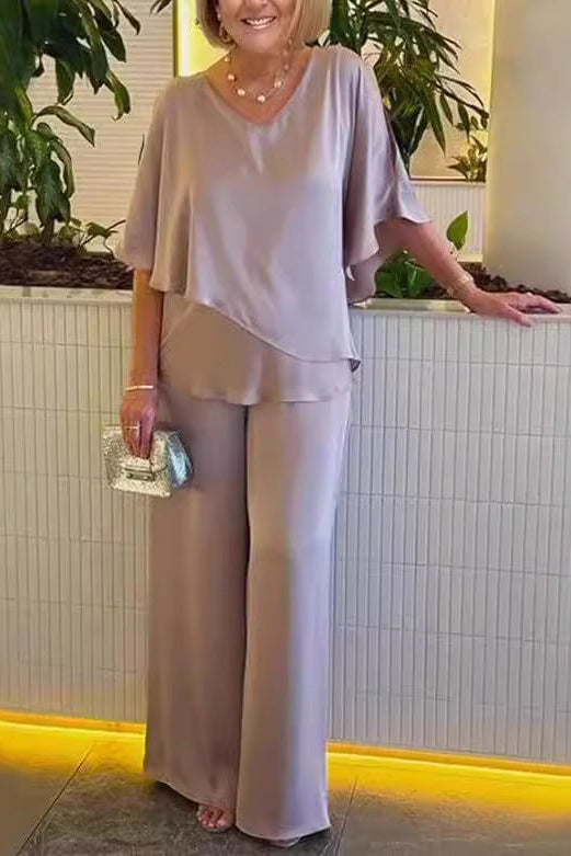 Martha | Two-Piece Set with Wide Leg Trousers
