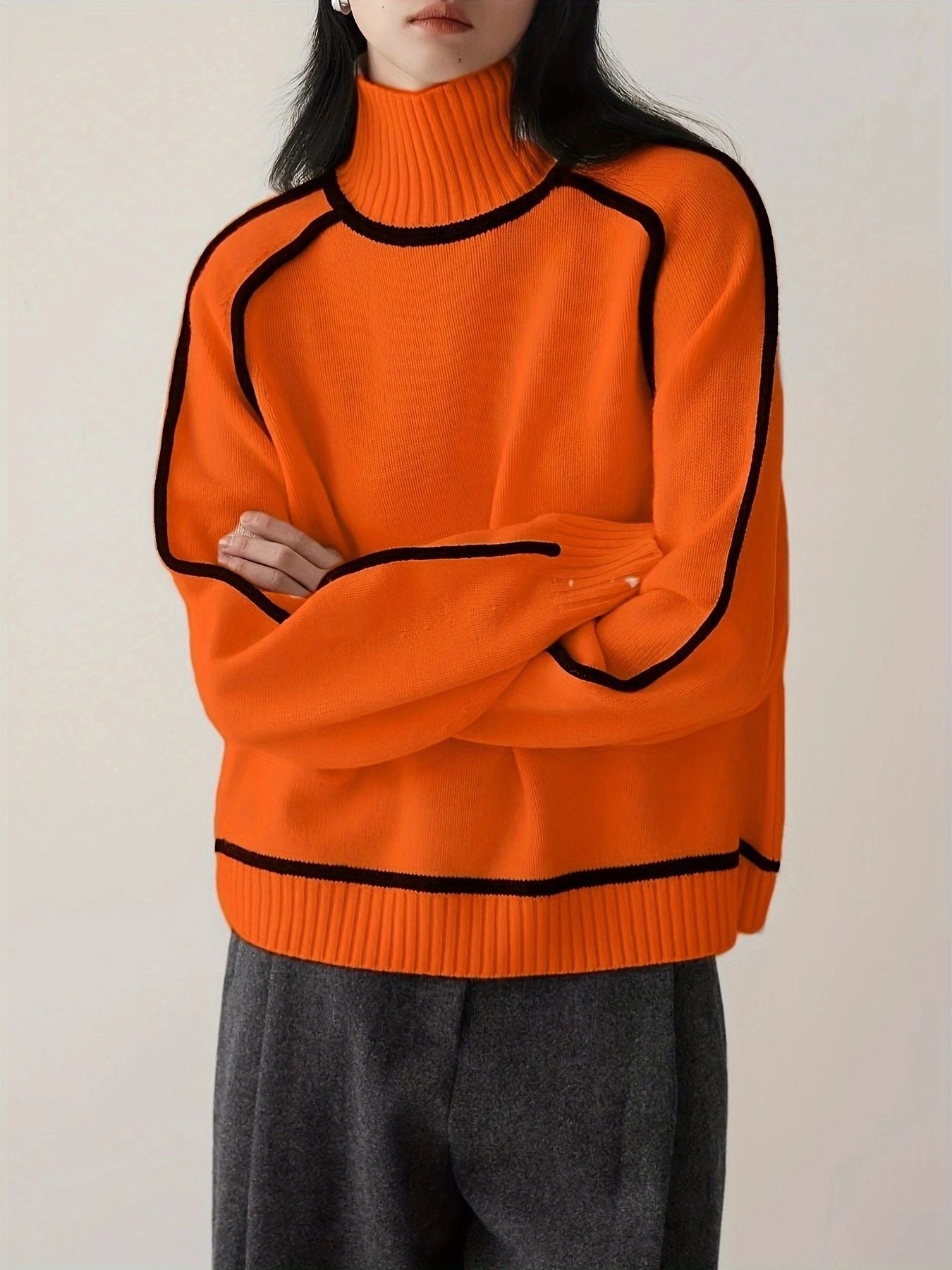 THERESA – RELAXED HIGH-NECK SWEATER