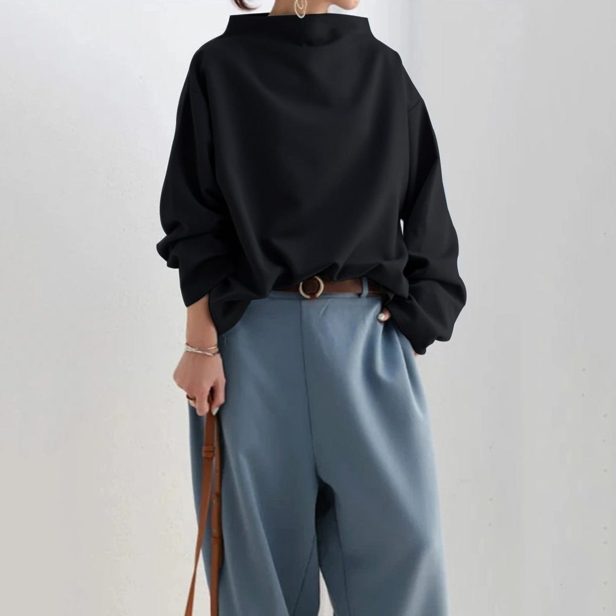 Victoria | High-Neck Casual Top