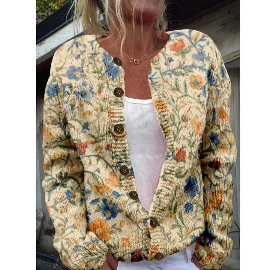 Ophelia | Chic cardigan with print