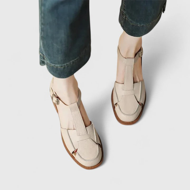 MARA – VINTAGE EDGE T-STRAP SANDALS