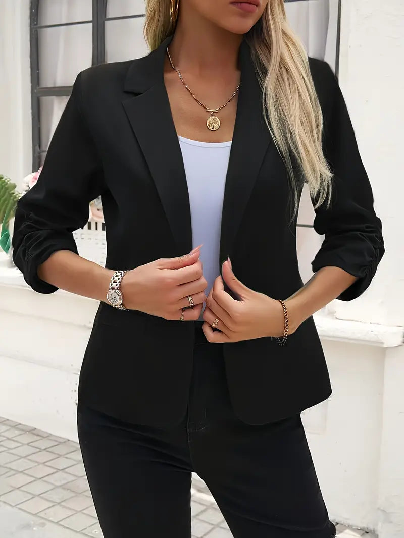 Deva™ | Blouse with draped three-quarter sleeves